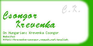 csongor krevenka business card